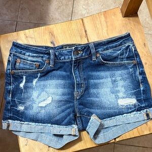 Remix by Rock Revival Blue Distressed Jean Shorts